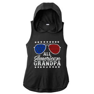 All American Grandpa 4th Of July Family Matching Sunglasses Fathers Day Ladies PosiCharge Tri-Blend Wicking Draft Hoodie Tank