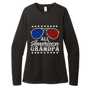 All American Grandpa 4th Of July Family Matching Sunglasses Fathers Day Womens CVC Long Sleeve Shirt