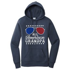 All American Grandpa 4th Of July Family Matching Sunglasses Fathers Day Women's Pullover Hoodie