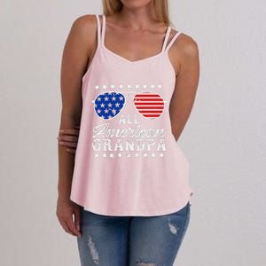 All American Grandpa 4th Of July Family Matching Sunglasses Fathers Day Women's Strappy Tank