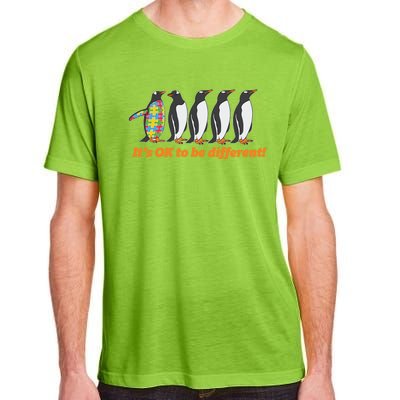 Autism Awareness Gift Funny Gift It's Ok To Be Different Penguin Cute Gift Adult ChromaSoft Performance T-Shirt