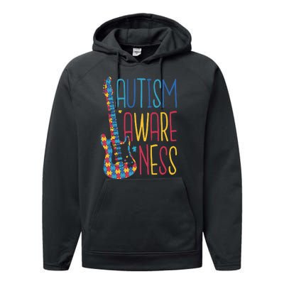 Autism Awareness Guitar Performance Fleece Hoodie