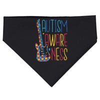 Autism Awareness Guitar USA-Made Doggie Bandana