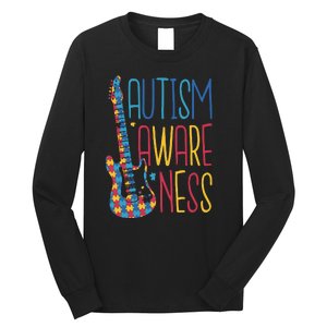 Autism Awareness Guitar Long Sleeve Shirt