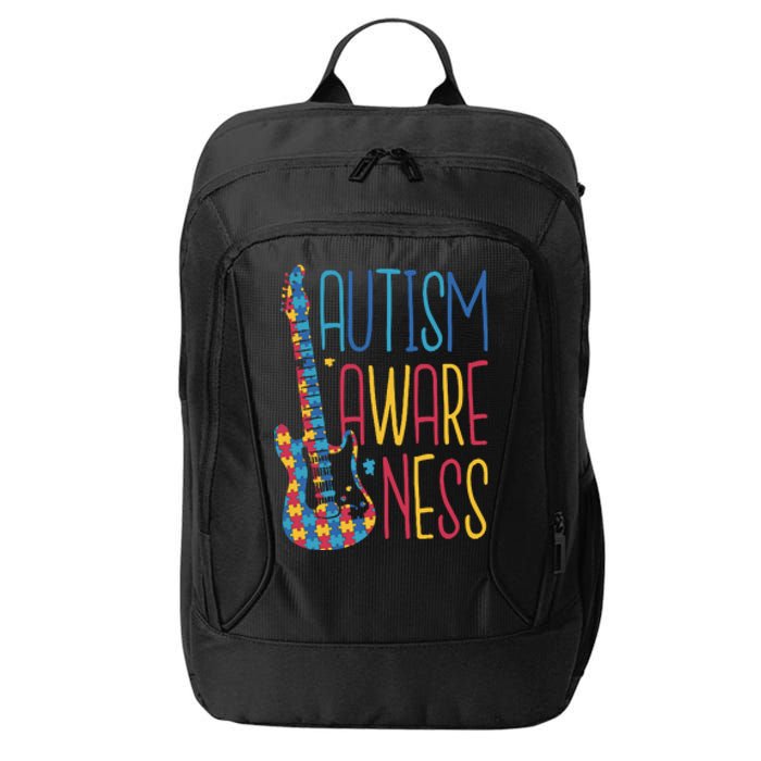 Autism Awareness Guitar City Backpack