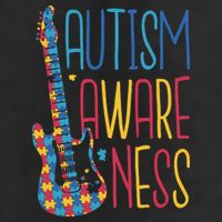 Autism Awareness Guitar Adult Drive Performance Visor