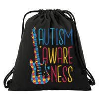 Autism Awareness Guitar Drawstring Bag