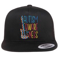 Autism Awareness Guitar Flatbill Hat