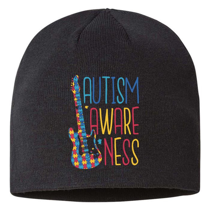 Autism Awareness Guitar Sustainable Beanie