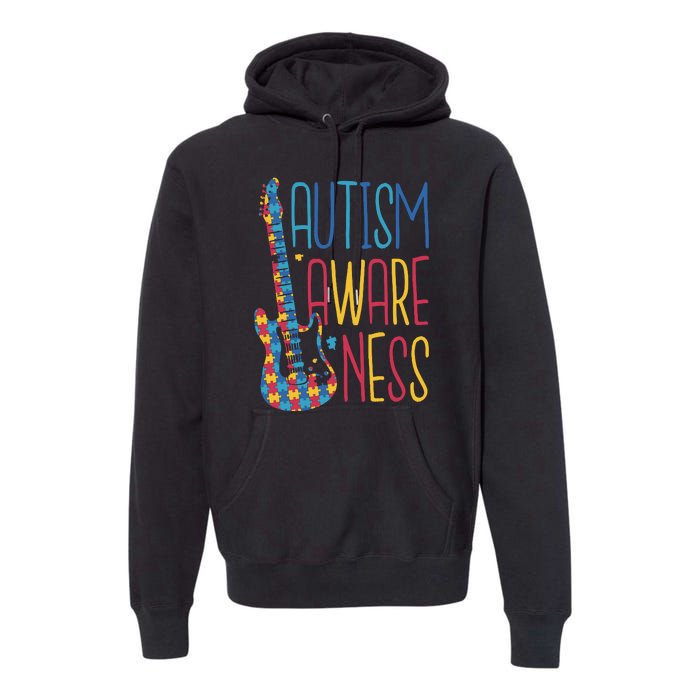 Autism Awareness Guitar Premium Hoodie