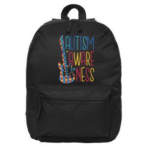 Autism Awareness Guitar 16 in Basic Backpack