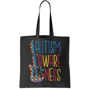 Autism Awareness Guitar Tote Bag