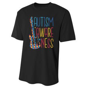 Autism Awareness Guitar Performance Sprint T-Shirt