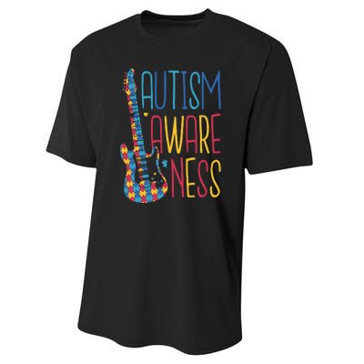 Autism Awareness Guitar Performance Sprint T-Shirt