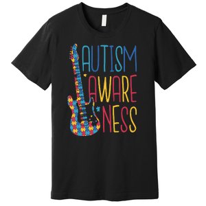 Autism Awareness Guitar Premium T-Shirt