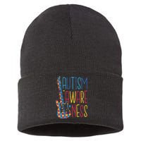 Autism Awareness Guitar Sustainable Knit Beanie