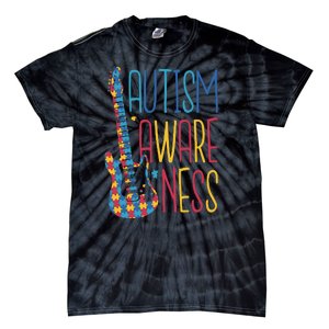 Autism Awareness Guitar Tie-Dye T-Shirt