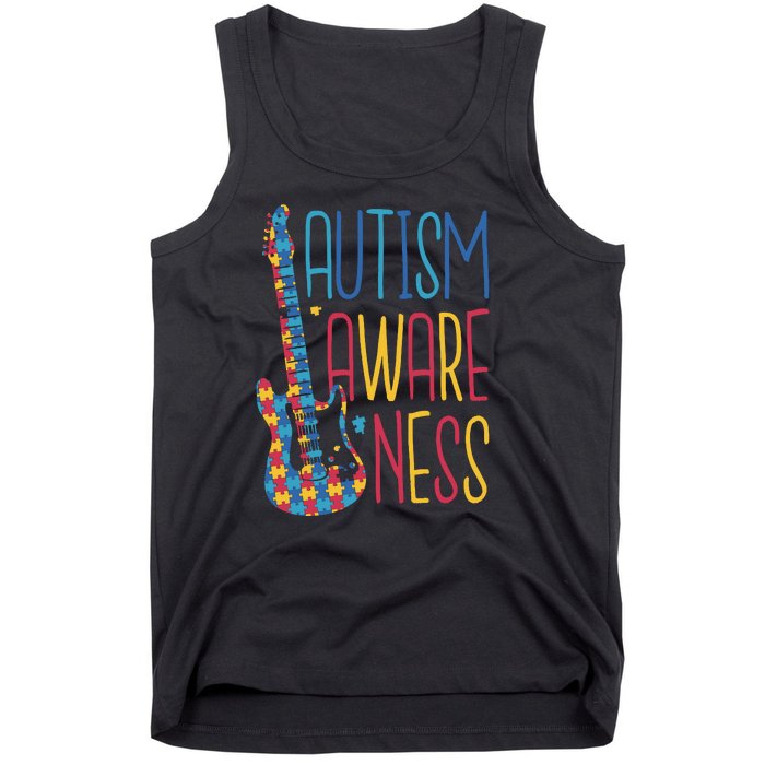 Autism Awareness Guitar Tank Top