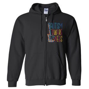 Autism Awareness Guitar Full Zip Hoodie