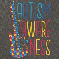 Autism Awareness Guitar Cotton Canvas Backpack