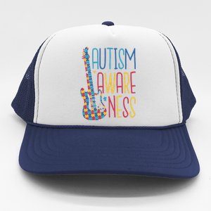 Autism Awareness Guitar Trucker Hat