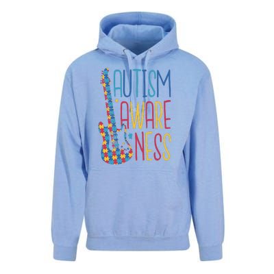 Autism Awareness Guitar Unisex Surf Hoodie