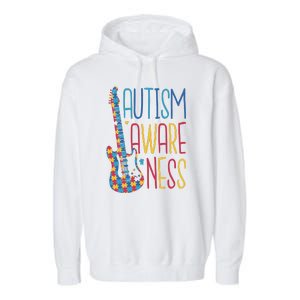 Autism Awareness Guitar Garment-Dyed Fleece Hoodie