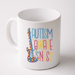 Autism Awareness Guitar Coffee Mug