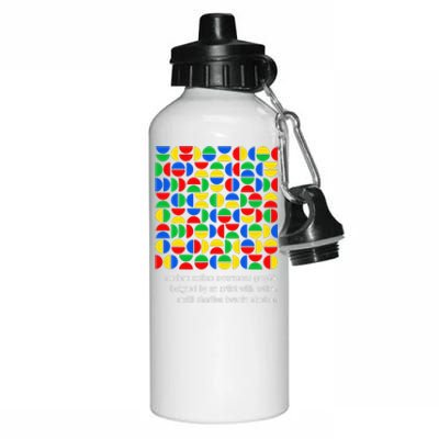 Austism Awareness Graphic Design Bauhaus Style Modern Art Aluminum Water Bottle