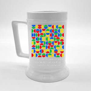 Austism Awareness Graphic Design Bauhaus Style Modern Art Beer Stein