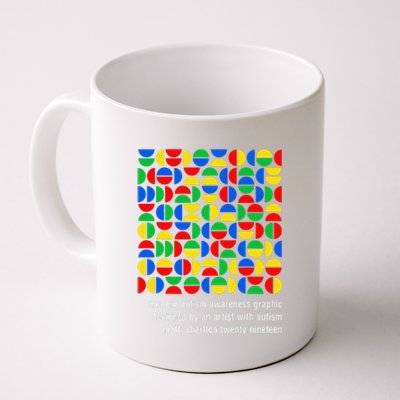 Austism Awareness Graphic Design Bauhaus Style Modern Art Coffee Mug