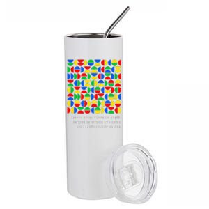 Austism Awareness Graphic Design Bauhaus Style Modern Art Stainless Steel Tumbler