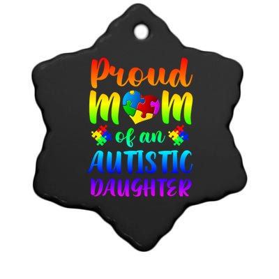 Autism Awareness Gift Proud Mom Autistic Daughter Gift Ceramic Star Ornament