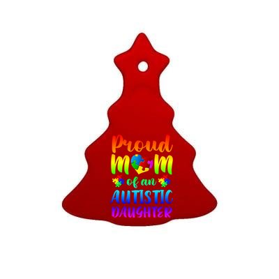 Autism Awareness Gift Proud Mom Autistic Daughter Gift Ceramic Tree Ornament