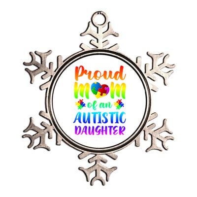 Autism Awareness Gift Proud Mom Autistic Daughter Gift Metallic Star Ornament