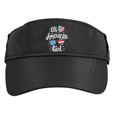 All American Girl Women American Flag 4th Of July Patriotic Adult Drive Performance Visor