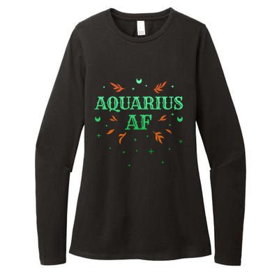 Aquarius Af / Green Aquarius Astrology Sign Horoscope Design Gift Womens CVC Long Sleeve Shirt