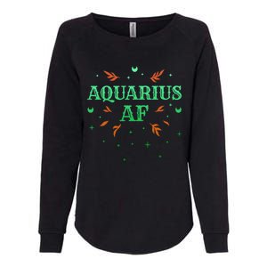 Aquarius Af / Green Aquarius Astrology Sign Horoscope Design Gift Womens California Wash Sweatshirt