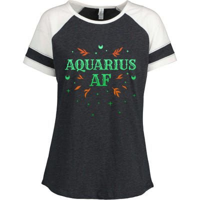 Aquarius Af / Green Aquarius Astrology Sign Horoscope Design Gift Enza Ladies Jersey Colorblock Tee