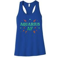 Aquarius Af / Green Aquarius Astrology Sign Horoscope Design Gift Women's Racerback Tank