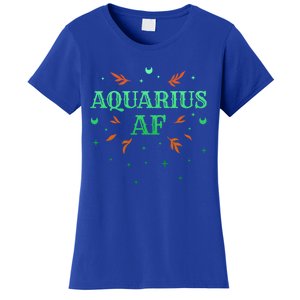 Aquarius Af / Green Aquarius Astrology Sign Horoscope Design Gift Women's T-Shirt