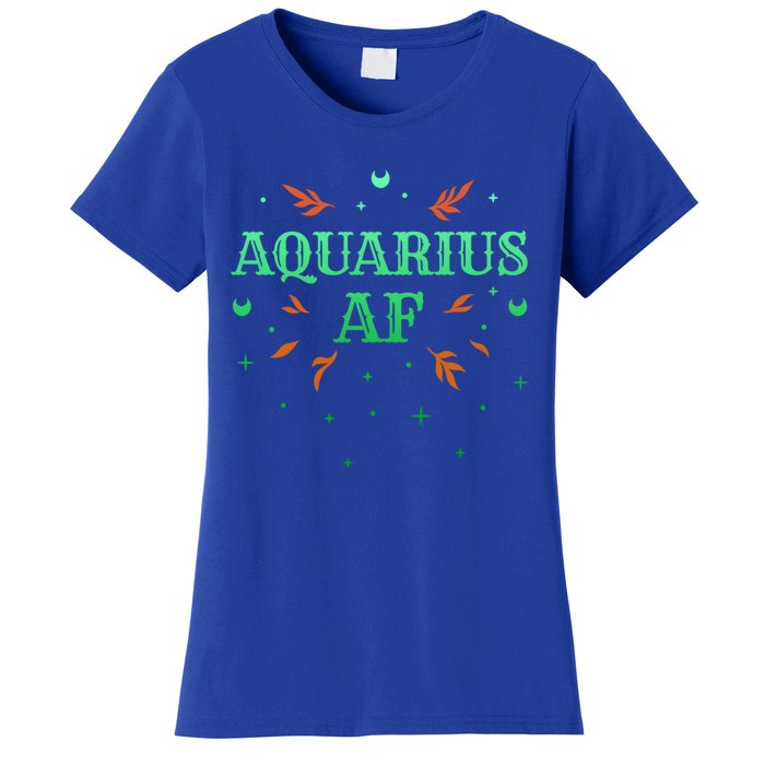 Aquarius Af / Green Aquarius Astrology Sign Horoscope Design Gift Women's T-Shirt