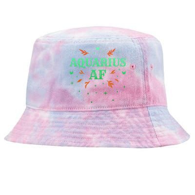 Aquarius Af / Green Aquarius Astrology Sign Horoscope Design Gift Tie-Dyed Bucket Hat