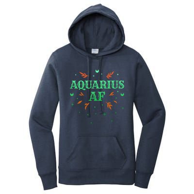 Aquarius Af / Green Aquarius Astrology Sign Horoscope Design Gift Women's Pullover Hoodie