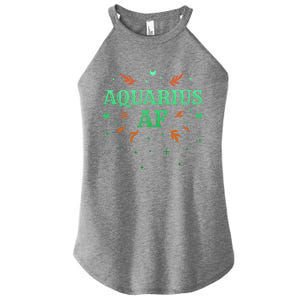 Aquarius Af / Green Aquarius Astrology Sign Horoscope Design Gift Women's Perfect Tri Rocker Tank