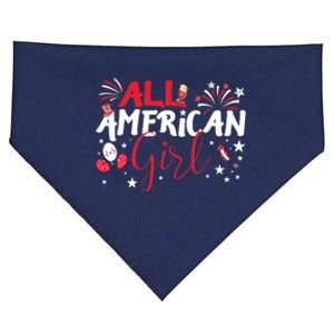 All American Girl for Independence Day | Girl patriotic USA-Made Doggie Bandana