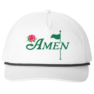 Amen Azalea Golf Masters Floral Golfing Enthusiast Snapback Five-Panel Rope Hat