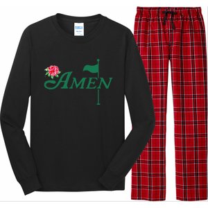 Amen Azalea Golf Masters Floral Golfing Enthusiast Long Sleeve Pajama Set