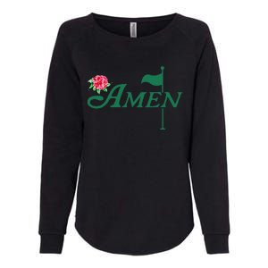 Amen Azalea Golf Masters Floral Golfing Enthusiast Womens California Wash Sweatshirt