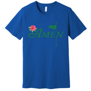 Amen Azalea Golf Masters Floral Golfing Enthusiast Premium T-Shirt